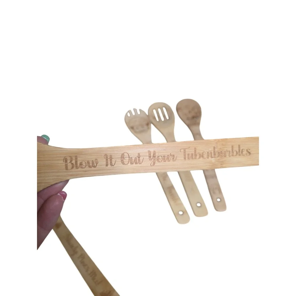 Golden Girls‎ Bamboo Kitchen Cooking Spoon Set 6 Utensils